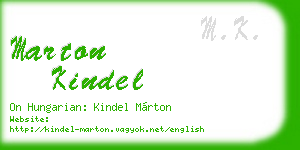 marton kindel business card